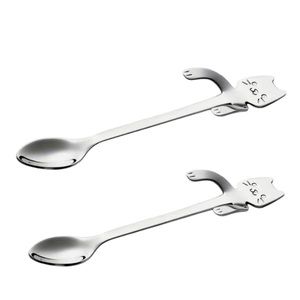 Coffee or tea cat spoon set